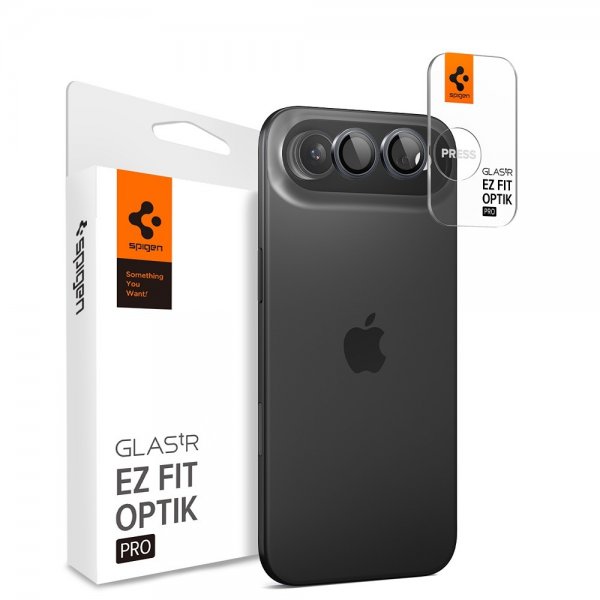 Spigen iPhone Air Kamerabeskyttelse GLAS.tR EZ Fit Optik Pro 2-pak Grå