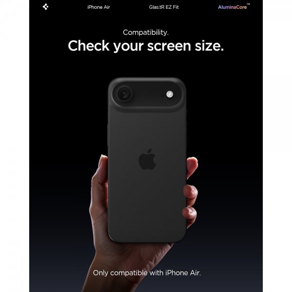 Spigen iPhone Air Skærmbeskyttelse GLAS.tR EZ Fit 2-pak