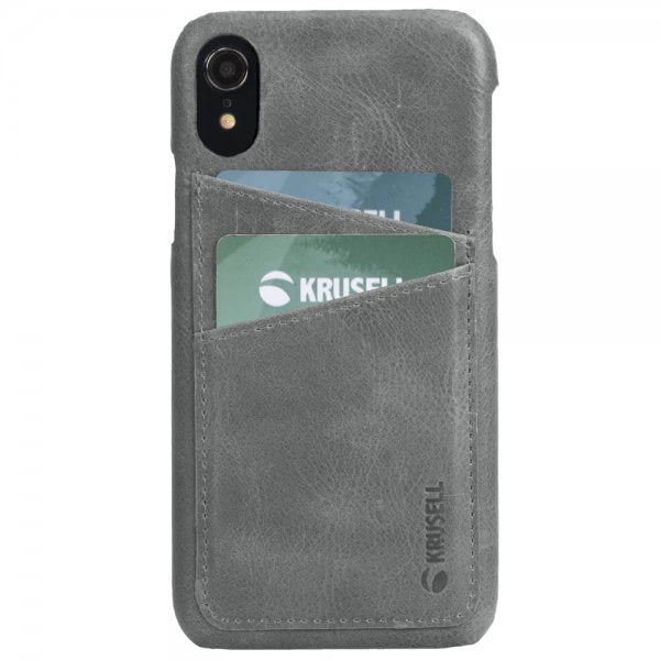 Krusell iPhone Xr Cover Sunne Cardcover Vintage Grey