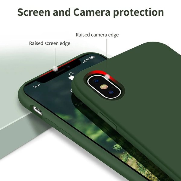 Rvelon iPhone X/iPhone Xs Cover Silikone Grøn