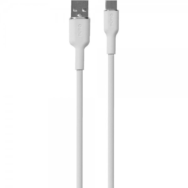 Puro Kabel Soft Charge & Sync Kabel USB-A/USB-C 1.5m Hvid
