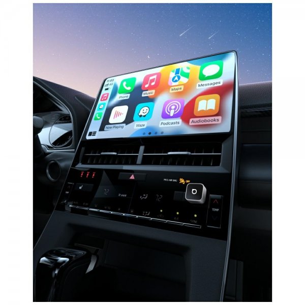 Ottocast Mini Cube Trådløs CarPlay/Android Auto Adapter Sølv
