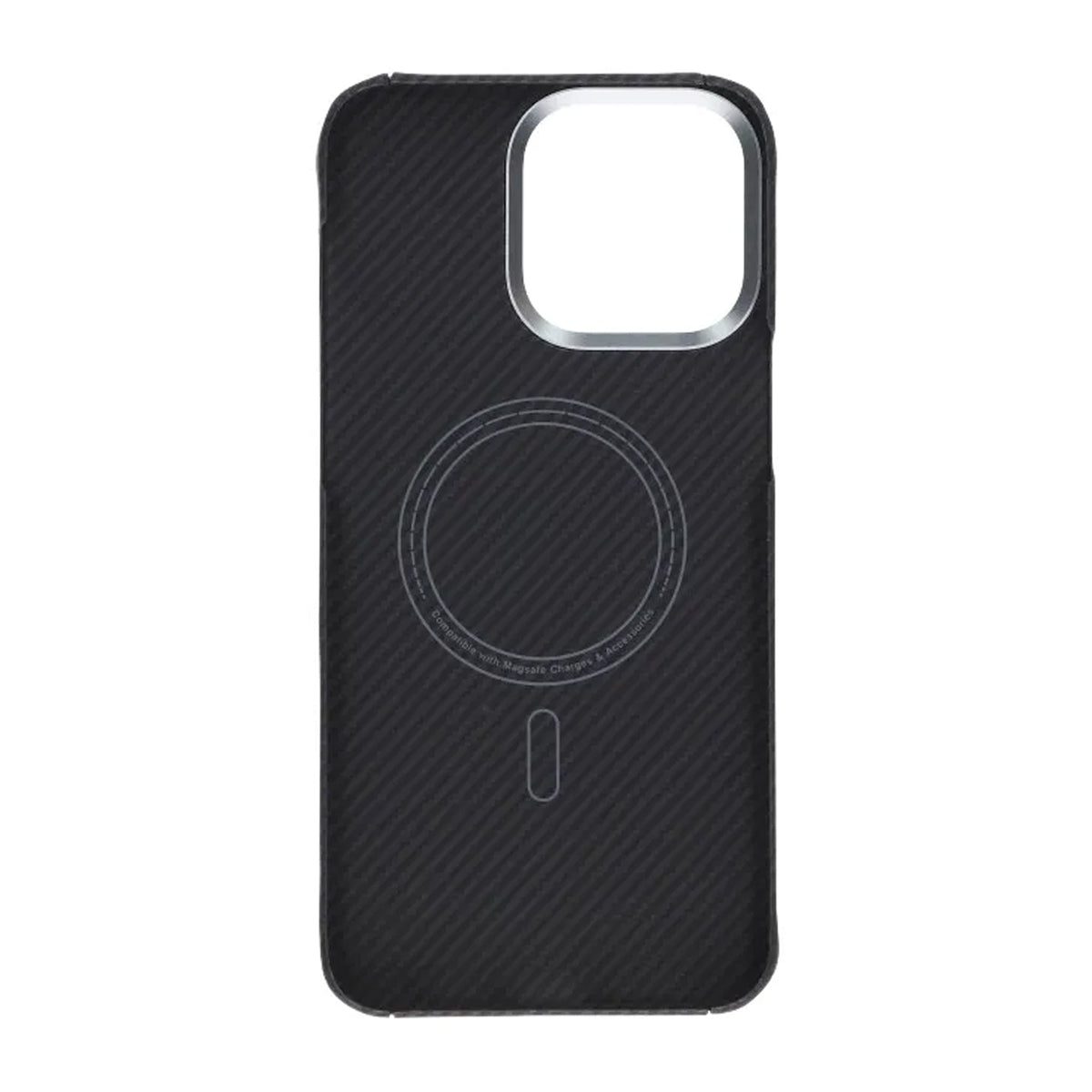 iPhone 15 Pro Max Cover Kevlar MagSafe Sort med striber