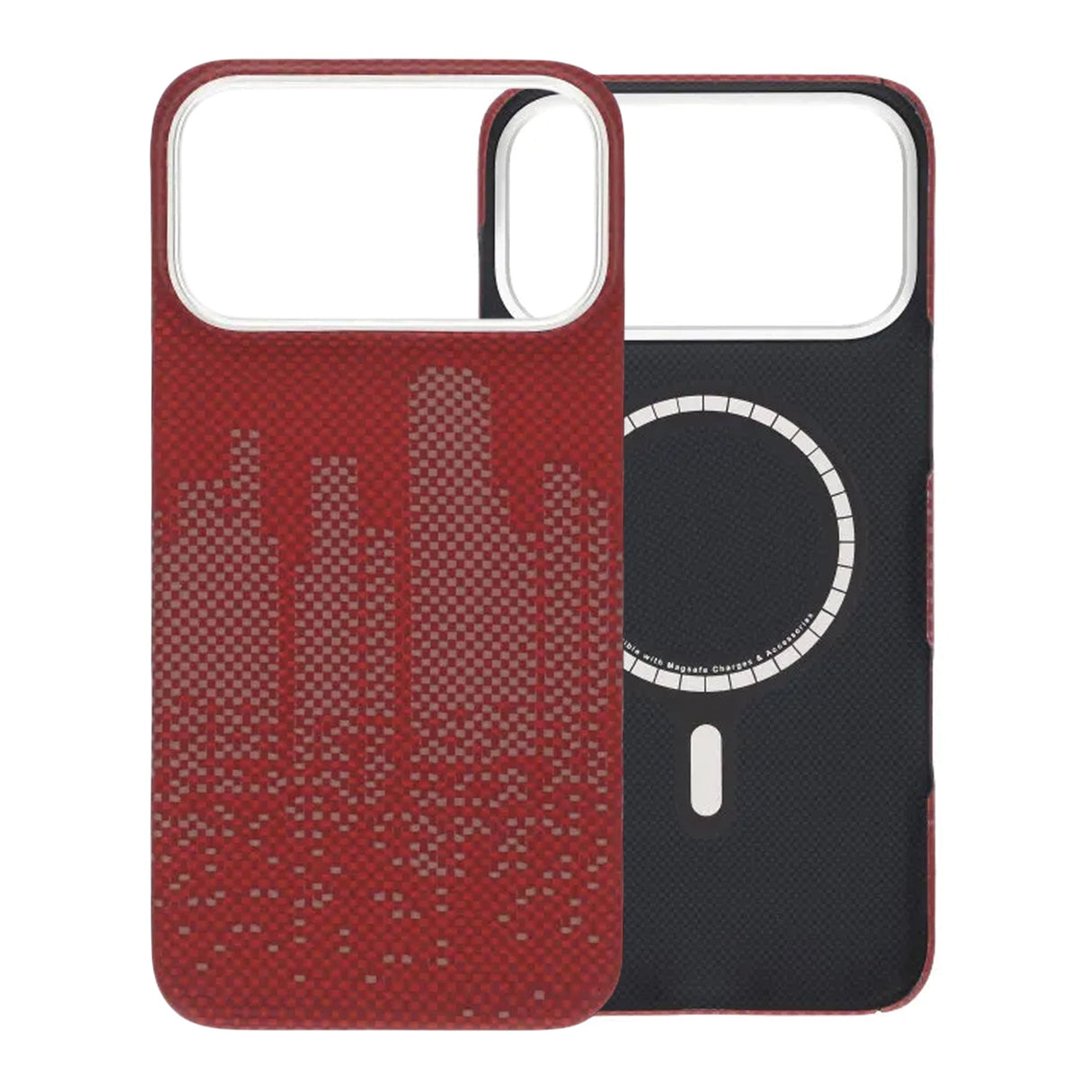 iPhone 17 Pro Max Cover Kevlar MagSafe Rød