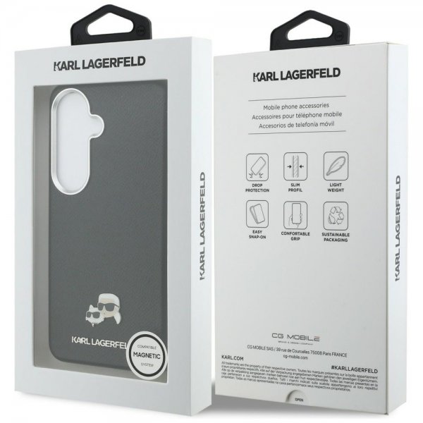 Karl Lagerfeld Samsung Galaxy S26 Cover Saffiano MagSafe Sort