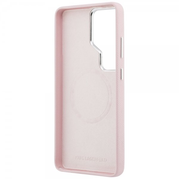 Karl Lagerfeld Samsung Galaxy S26 Ultra Cover Saffiano MagSafe Rosa