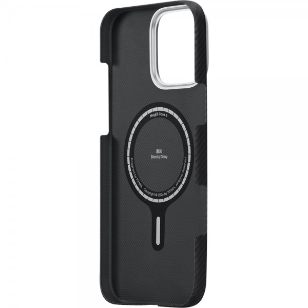 Pitaka iPhone 16 Pro Max Cover Ultra-Slim Case MagSafe Black/Grey Twill
