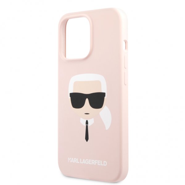 Karl Lagerfeld iPhone 13 Pro Max Cover Flydende Silikone Lyserød
