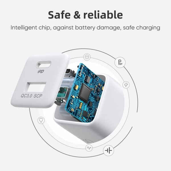 Joyroom Oplader JR-QP303 USB-C+USB-A 30W