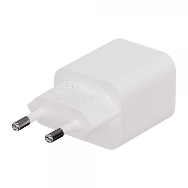X2O Oplader med Kabel 1.2m 35W USB-C/USB-A GaN Hvid