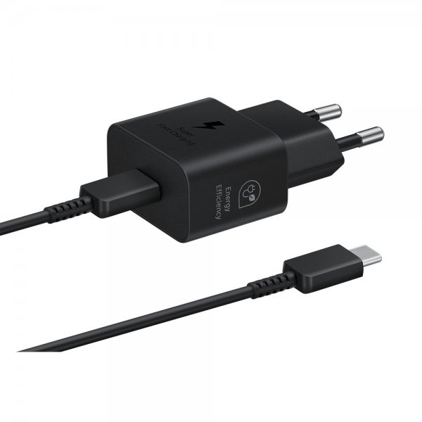 Samsung Original Oplader med Kabel 25W Power Adapter Sort