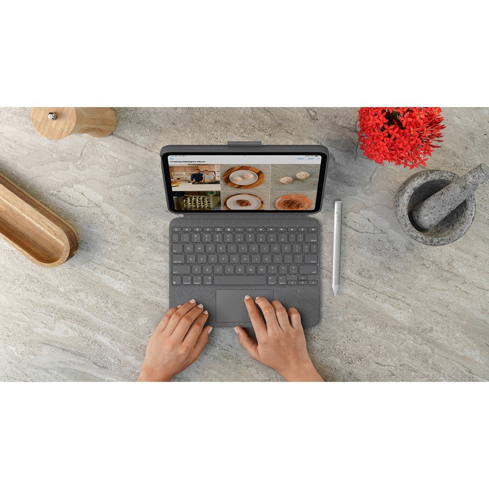 Logitech iPad 10.9 (gen 10)/iPad 11 (A16) Etui med Tastatur Combo Touch