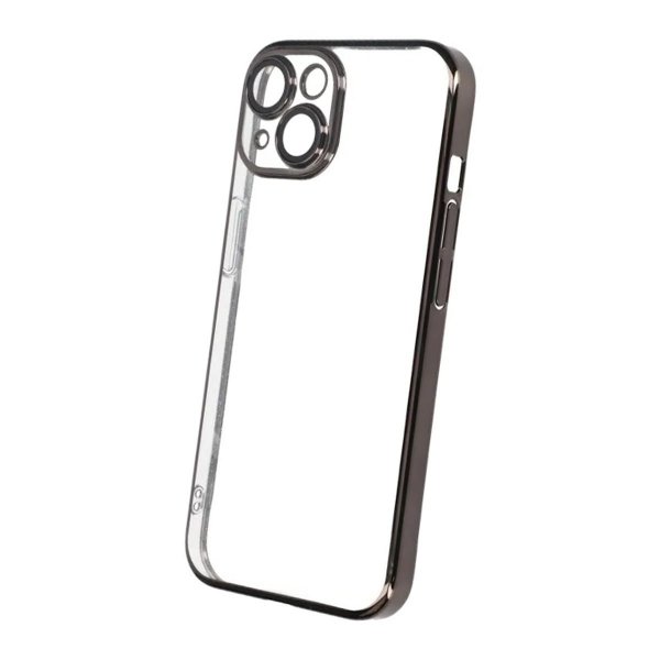 iPhone 13 Cover Glitter Transparent Stødsikkert Sort
