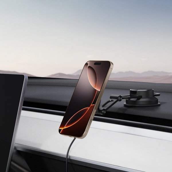 Spigen MagSafe-bilholder med Trådløs Opladning OneTap Pro 4 Dashboard/Windshield