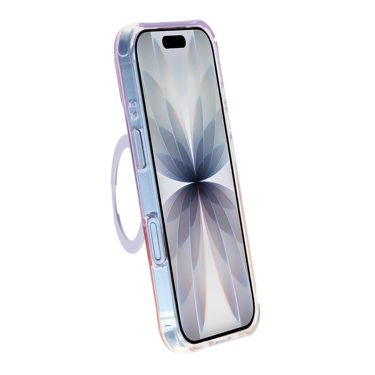 iPhone 17 Cover med marmoreret MagSafe-stativ Lilla
