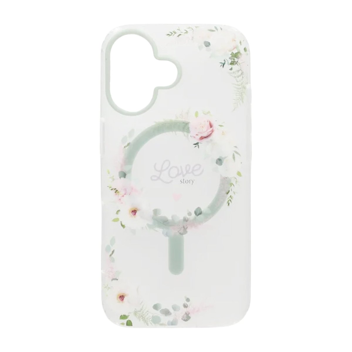 iPhone 17 Cover med blomstermønster og mat finish samt MagSafe Love Story