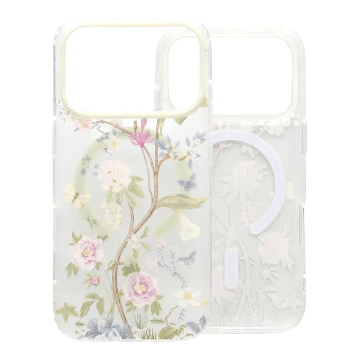 iPhone 17 Pro Cover Floral Matte MagSafe Beige