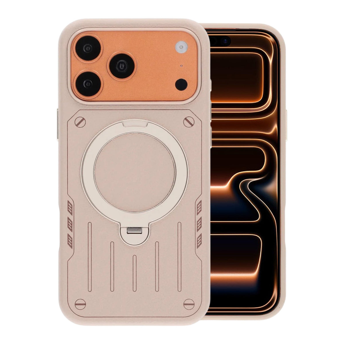 iPhone 17 Pro Max/iPhone 18 Pro Max Cover i Mecha med MagSafe-stativ Hvid