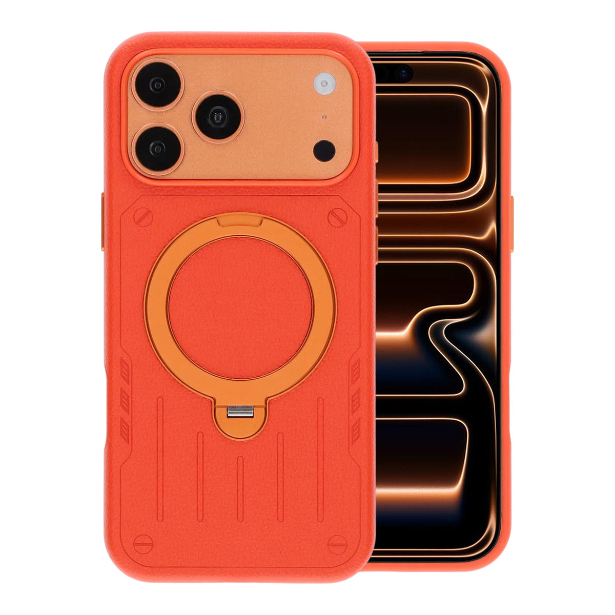 iPhone 17 Pro Max/iPhone 18 Pro Max Cover i Mecha med MagSafe-stativ Orange