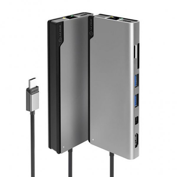 ALOGIC Ultra USB-C Dock PLUS V2 Kortlæser Grå