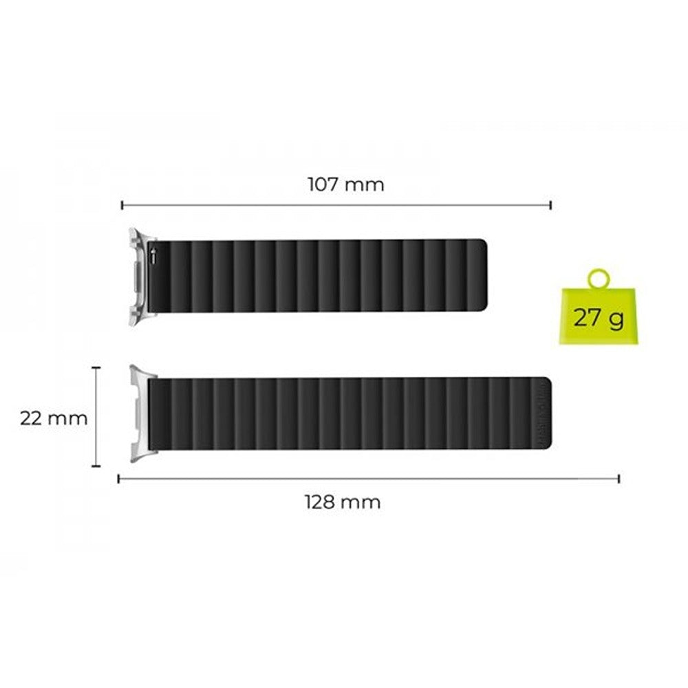 Mobile Origin Samsung Galaxy Watch 8/9 40/44mm/Classic 46mm Armbånd Easy Strap Magnetisk Sort