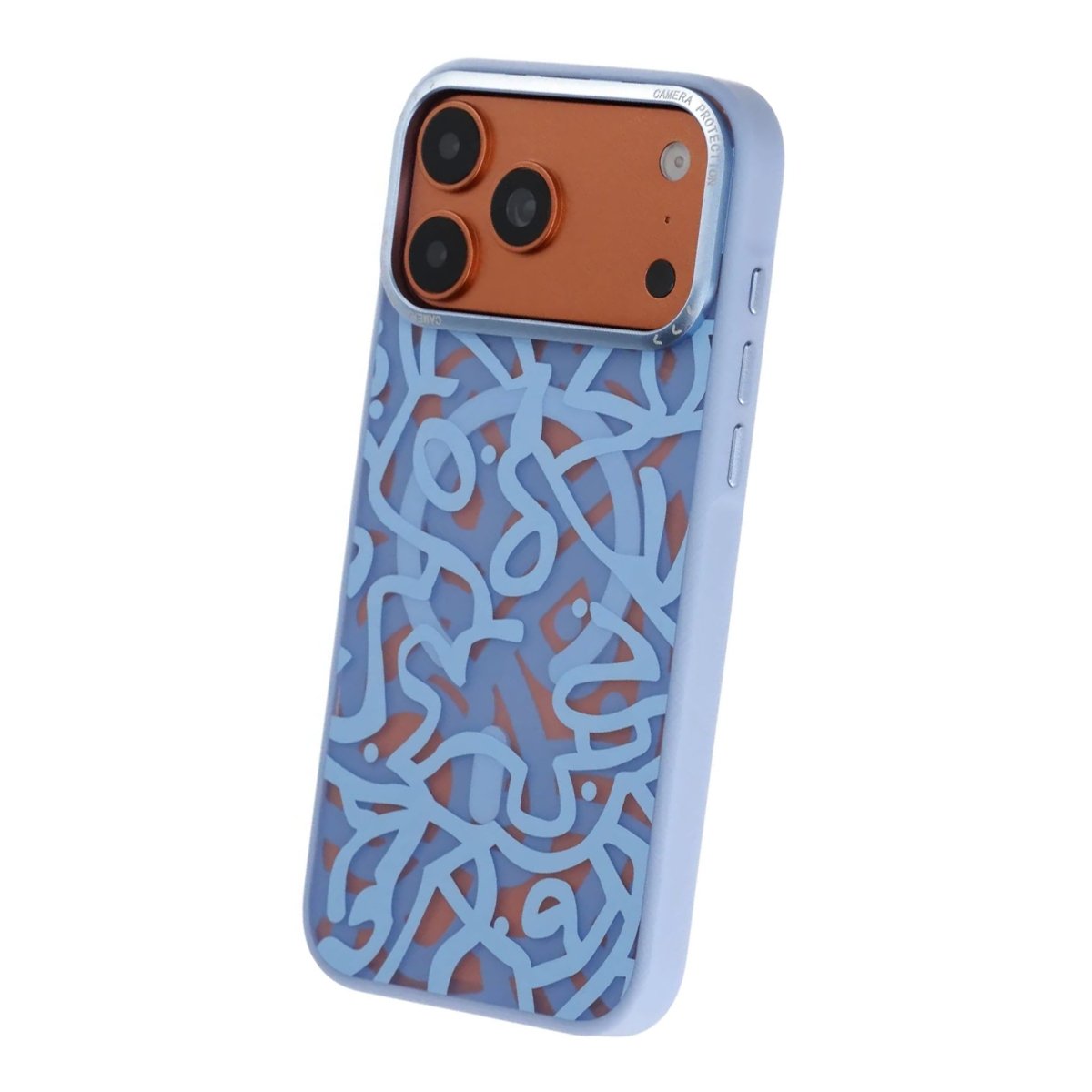 iPhone 17 Pro Cover Graffiti MagSafe Lyseblå