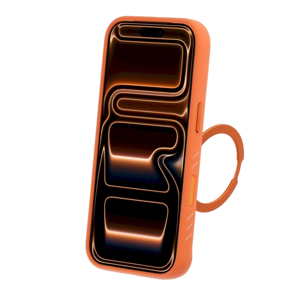 iPhone 17 Pro/iPhone 18 Pro Cover MagSafe-stativ Strass Orange