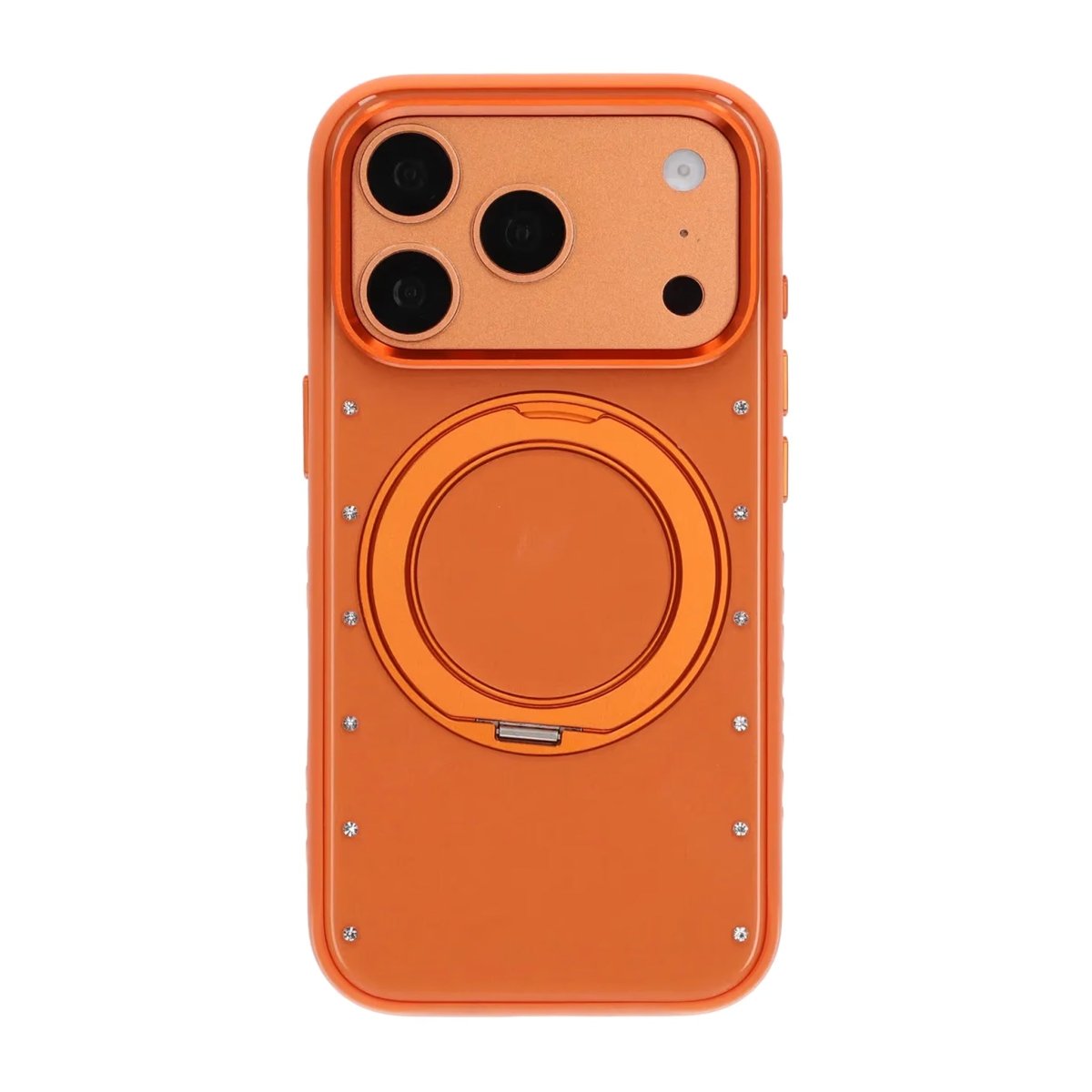 iPhone 17 Pro/iPhone 18 Pro Cover MagSafe-stativ Strass Orange