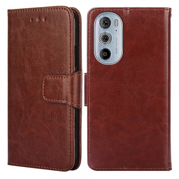 Motorola Edge 30 Pro Etui med Kortlomme Brun