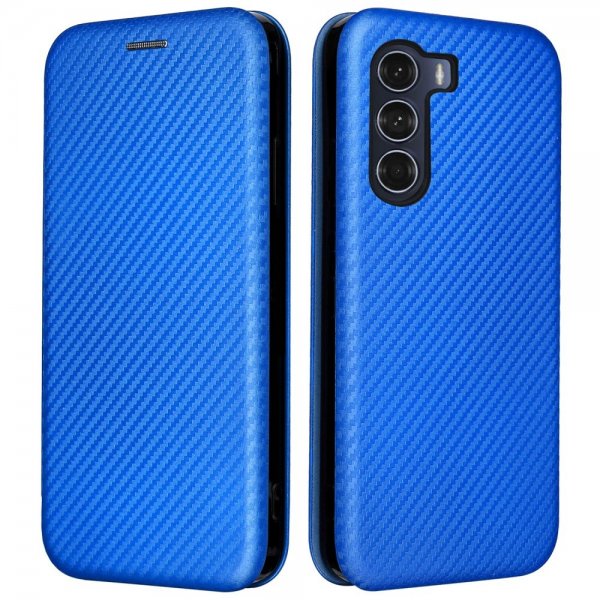 Motorola Moto G200 Cover Kulfibertekstur Blå