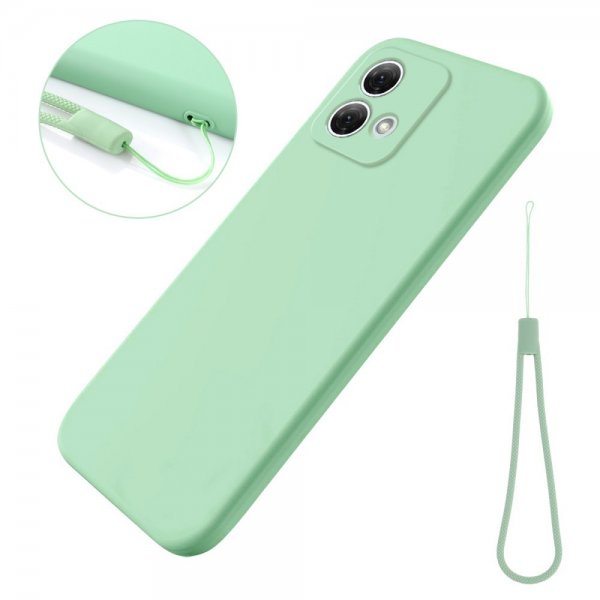 Motorola Moto G84 Cover med Strap Silikone Grøn
