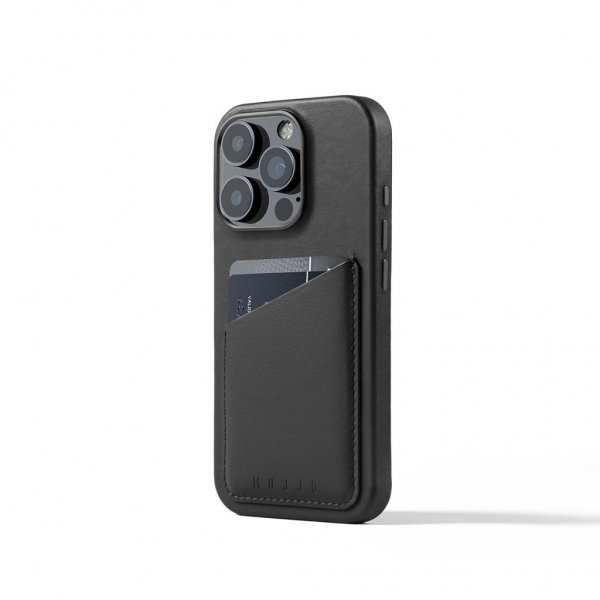 Mujjo iPhone 16 Pro Cover Full Leather Wallet Case Sort
