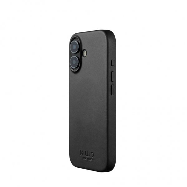 Mujjo iPhone 17 Cover Full Leather Case MagSafe Sort