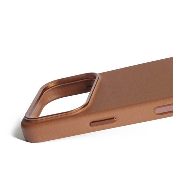 Mujjo iPhone 17 Pro Cover Full Læder Taske MagSafe Tan
