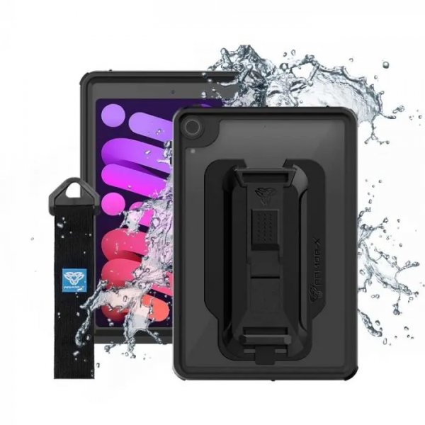 Armor-X iPad mini (gen 6)/iPad mini (A17 Pro) Skal Vandtæt Etui Sort