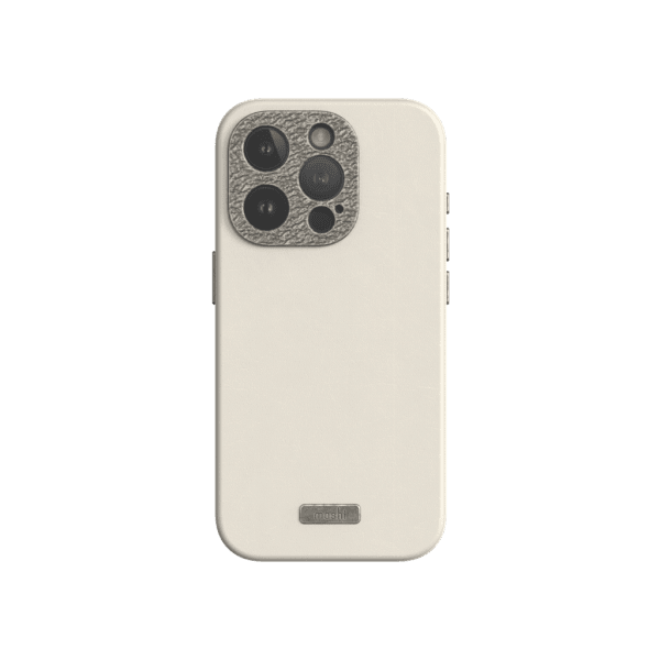Moshi iPhone 15 Pro Cover Napa MagSafe Eggnog White