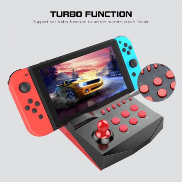Nintendo Switch/Switch Lite Arcade-joystick sort/rød