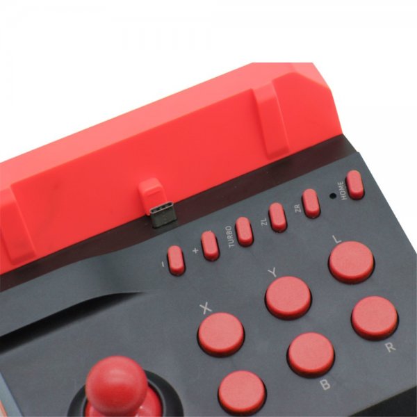 Nintendo Switch/Switch Lite Arcade-joystick sort/rød