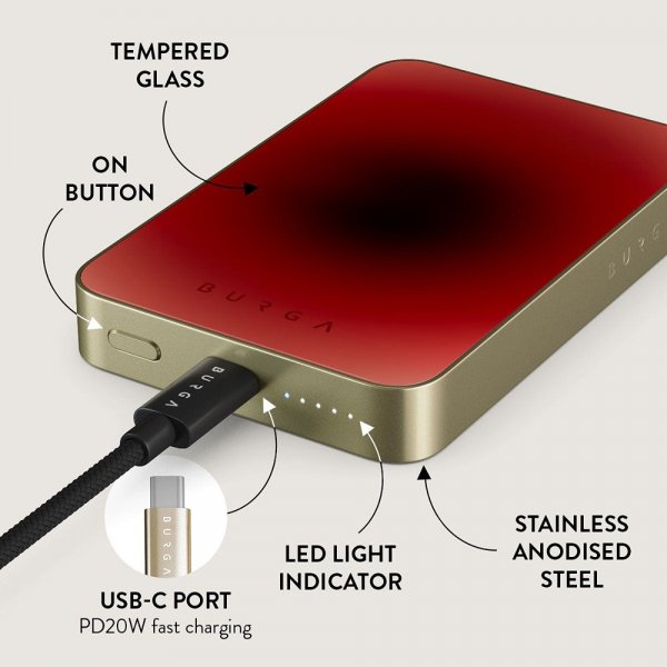 Burga Powerbank MagSafe 5000 mAh No Talking Guld