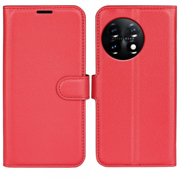 OnePlus 11 Cover Litchi Rød