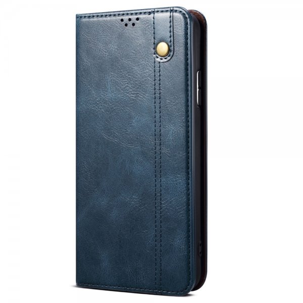 OnePlus 11 Etui Retro Lædertekstur Syninger Blå