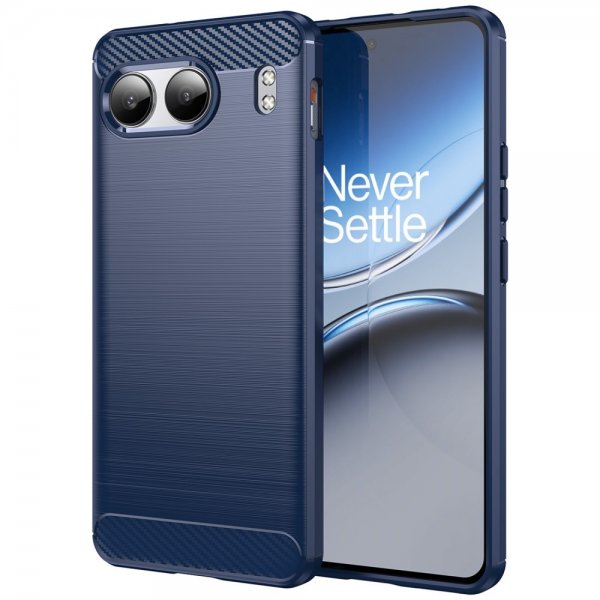 OnePlus Nord 4 Cover Børstet Kulfibertekstur Blå
