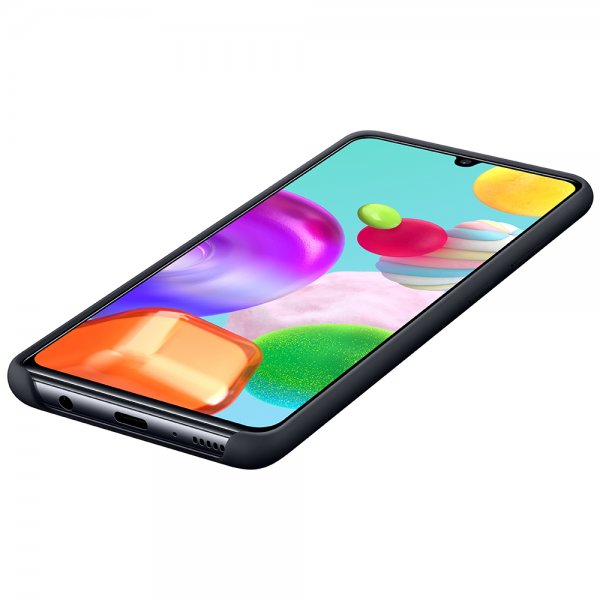 Samsung Original Galaxy A41 Skal Silicone Cover Sort
