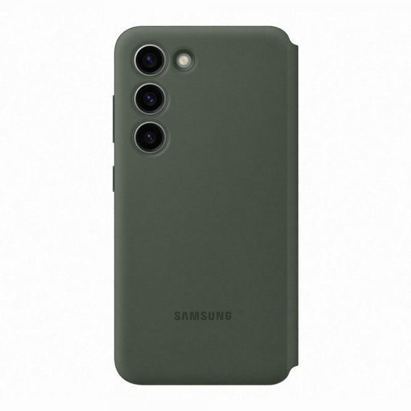 Samsung Original Galaxy S23 Cover Smart View Wallet Etui Khaki