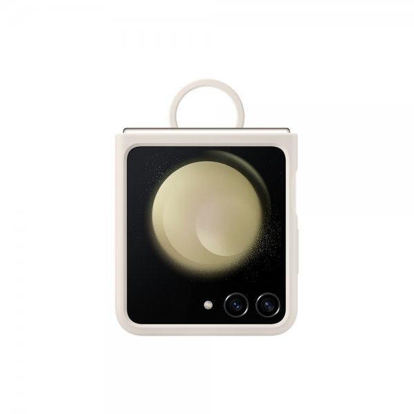 Samsung Original Galaxy Z Flip 5 Cover Silikonecover med ring Cream