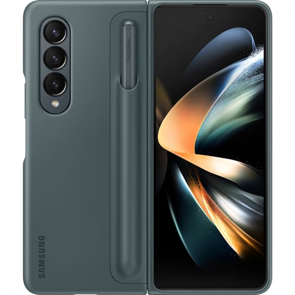 Samsung Original Galaxy Z Fold 4 Cover Standing Cover with Pen Graygreen