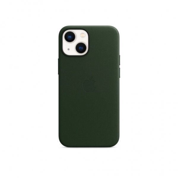 Apple Original iPhone 13 Mini Cover Læderetui MagSafe Sequoia grøn