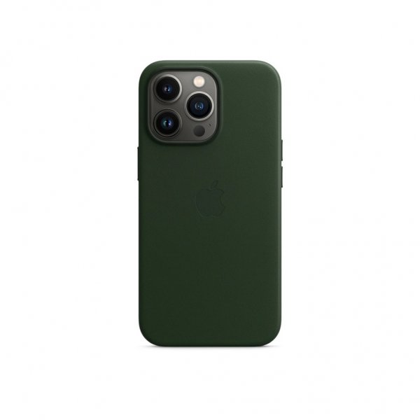 Apple Original iPhone 13 Pro Max Cover Leather Case MagSafe Sequoiagrön