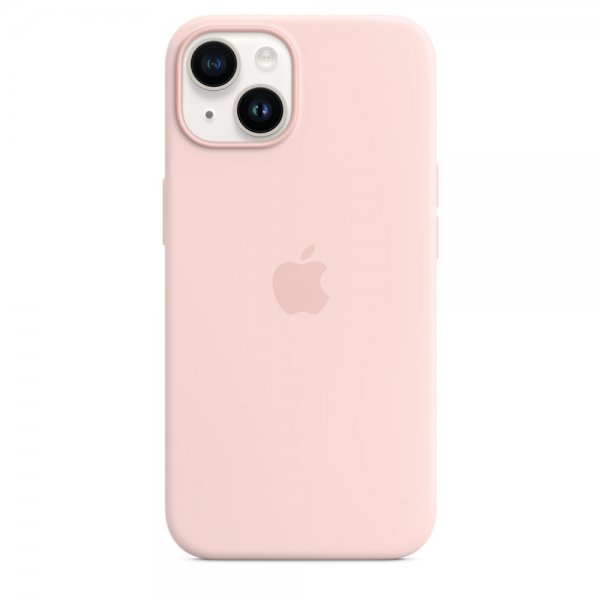 Apple Original iPhone 14 Plus Cover Silikoneetui MagSafe Kridtrose