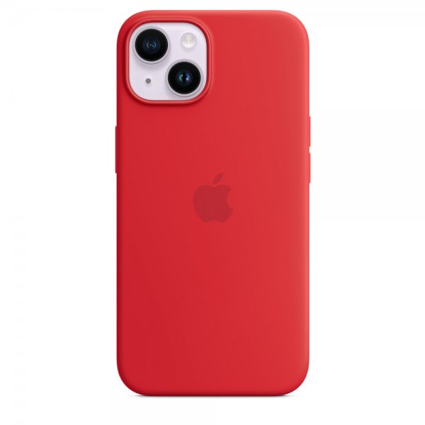 Apple Original iPhone 14 Plus Cover Silikone MagSafe (PRODUCT)RED